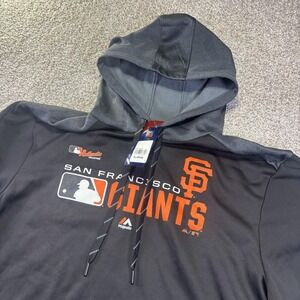 San Francisco Giants Hoodie Mens XL Black MLB Baseball Majestic Authentic Fleece